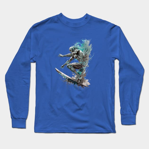 Silver Surfer Fading Out Long Sleeve T-Shirt by Drank